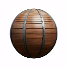 Wood and metal fence